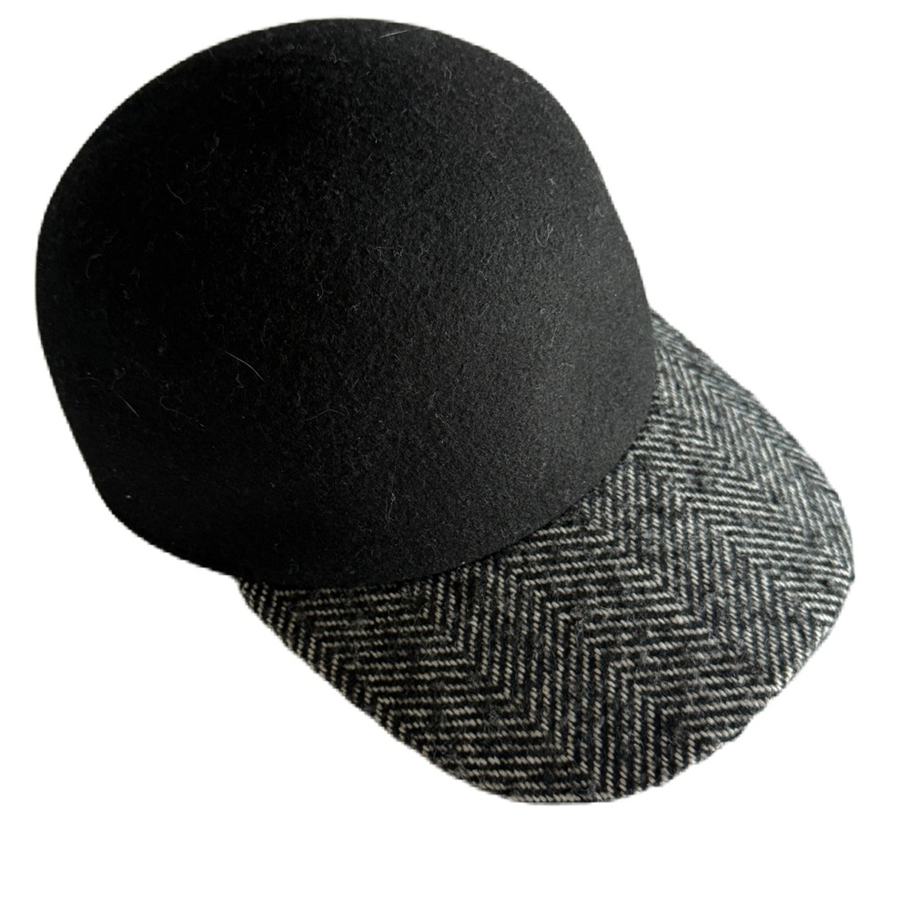 Black and Gray Herringbone Cap - Picture 4 of 8